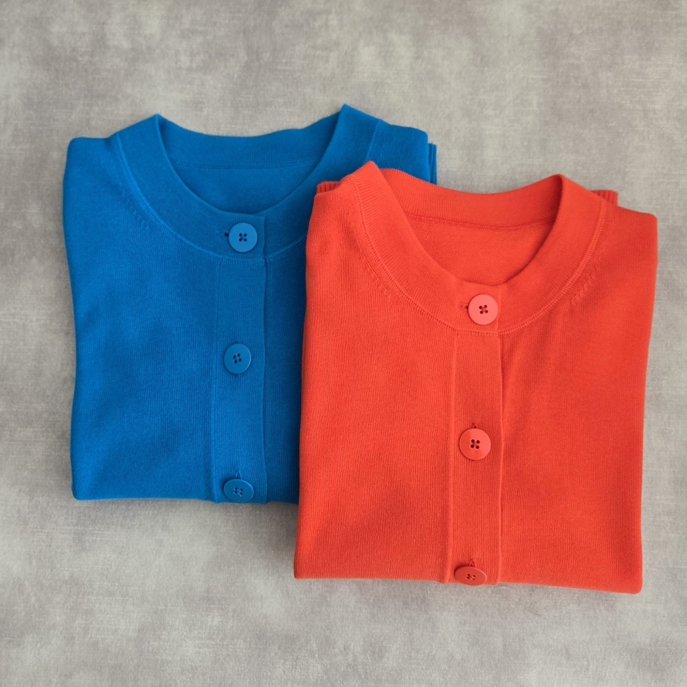 J. Crew Cotton Crepe Cardigan Sweater Set, Size XS